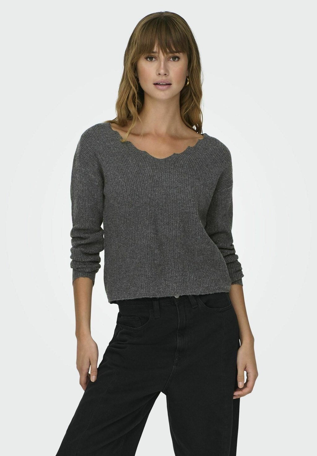 

Свитшот ONLY ONLY V-AUSSCHNITT, цвет dark grey melange