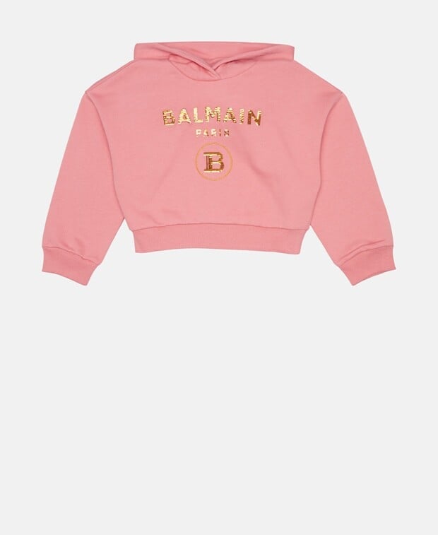 

Худи с капюшоном Balmain, роза