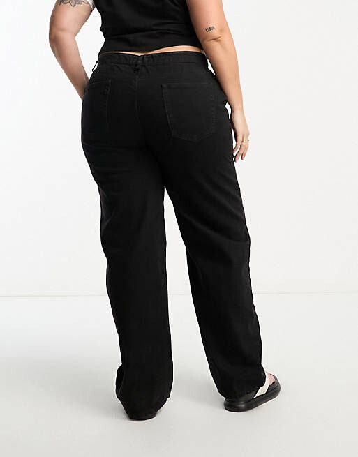 

Черные свободные джинсы ASOS DESIGN Curve