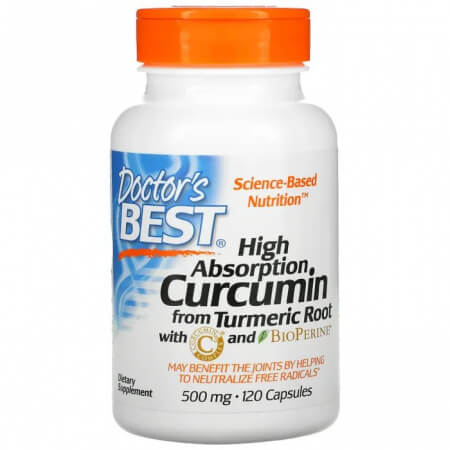 Легкоусвояемый куркумин, Doctor's Best, 500 мг, 120 капсул куркумин solgar full spectrum curcumin 30 шт