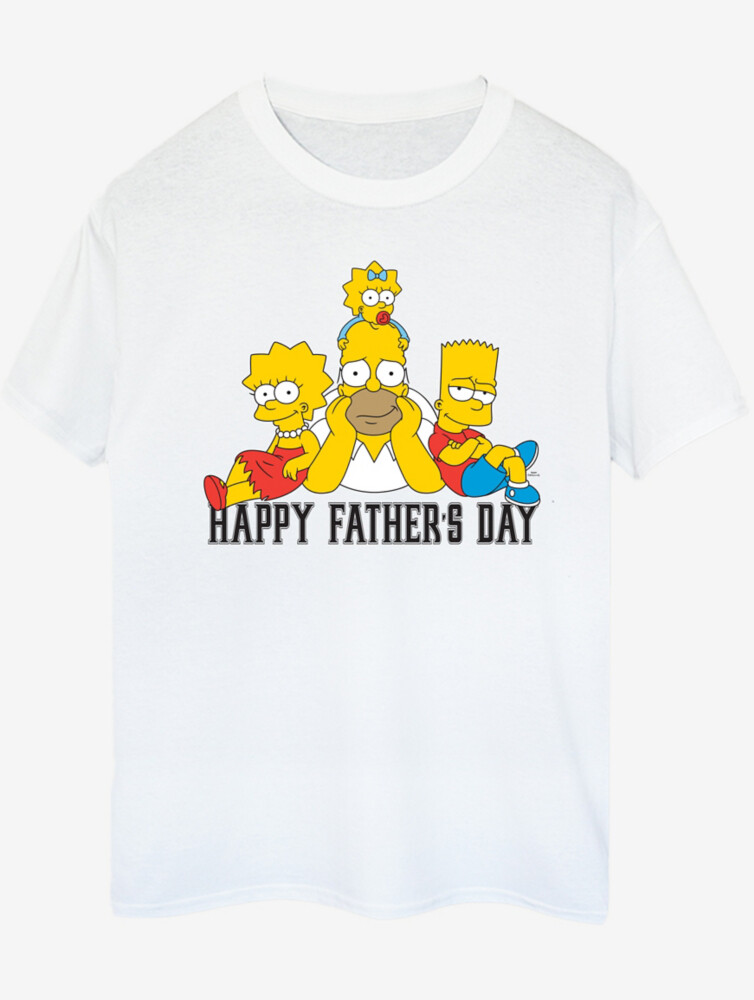 

Белая футболка для взрослых NW2 Simpsons Happy Father's Day George., белый