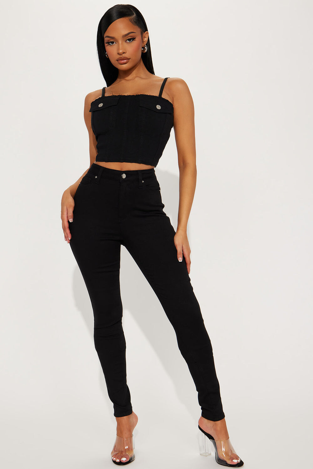 

Джинсы скинни Fashion Nova ZD507004T, черный