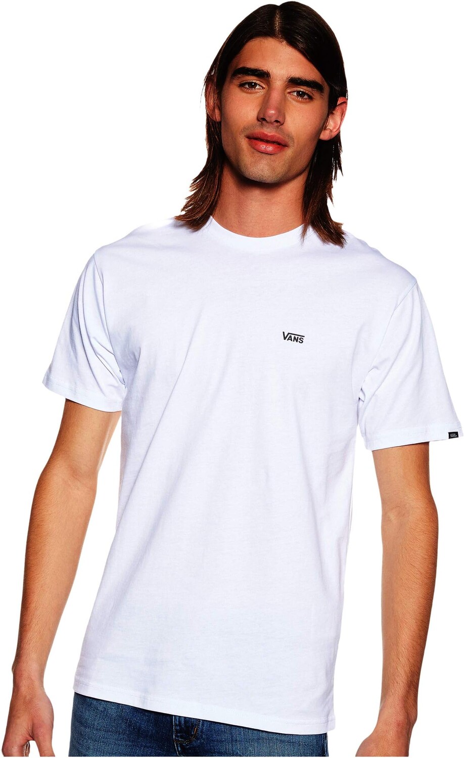 

Футболка с логотипом на левой груди Vans, цвет White/Black