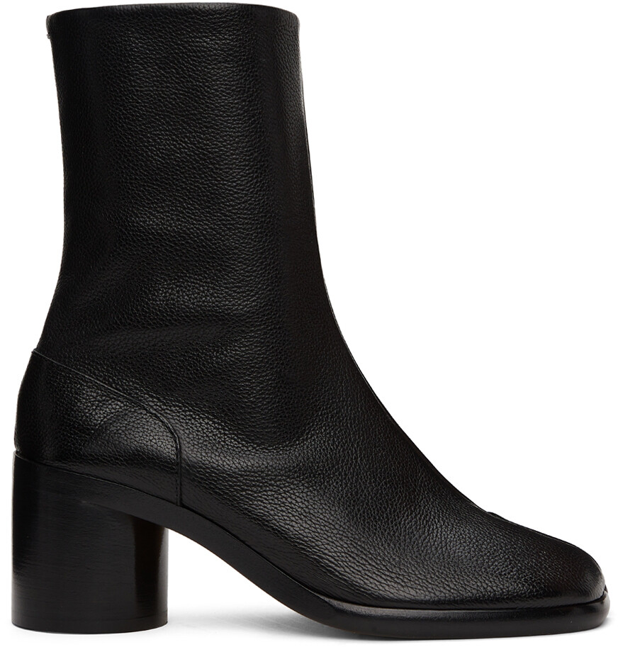 

Черные ботильоны таби на среднем каблуке Maison Margiela