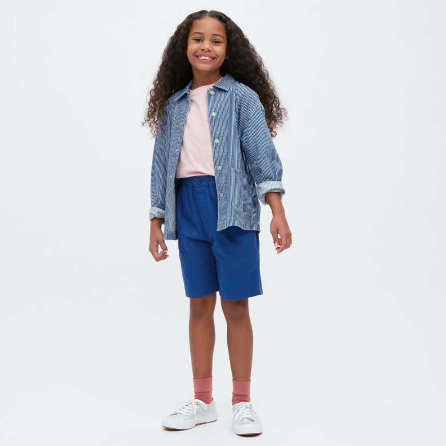 

Шорты Uniqlo Kids Twill Stretch Easy, синий