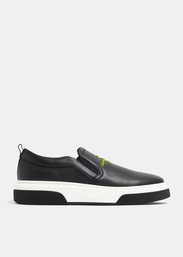 

Кроссовки FERRAGAMO Cassina sneakers, черный