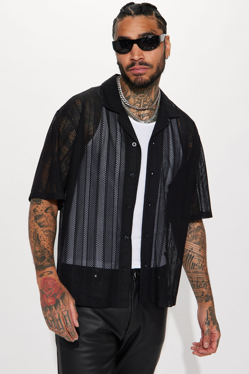 

Рубашка Fashion Nova FNMH1246, черный