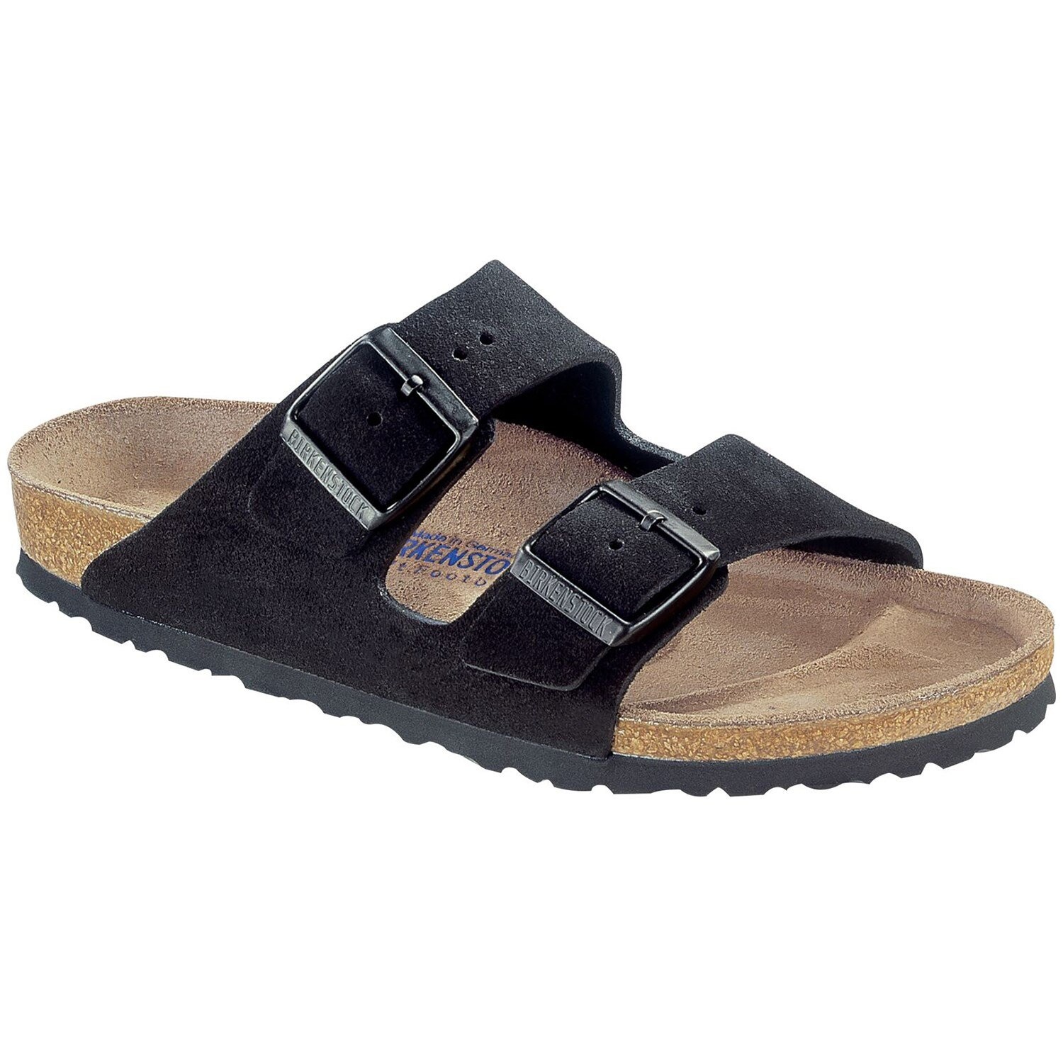 

Замшевые сандалии Birkenstock Arizona с мягкой стелькой, черный