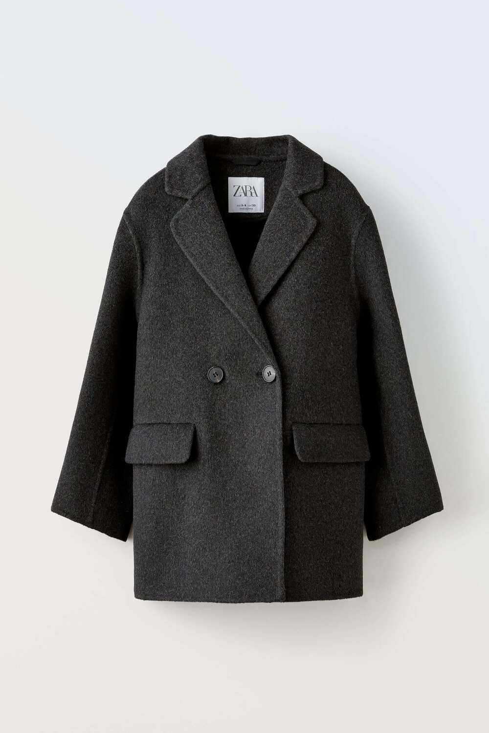 

Пальто для девочки Zara Wool, антрацитово-серый
