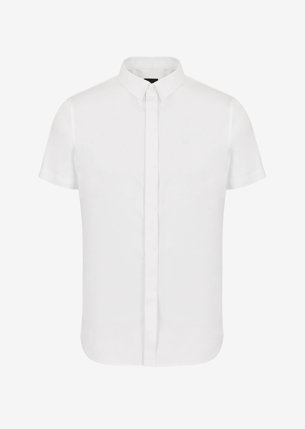 

Рубашка облегающего кроя из эластичного хлопка Armani Exchange, белый