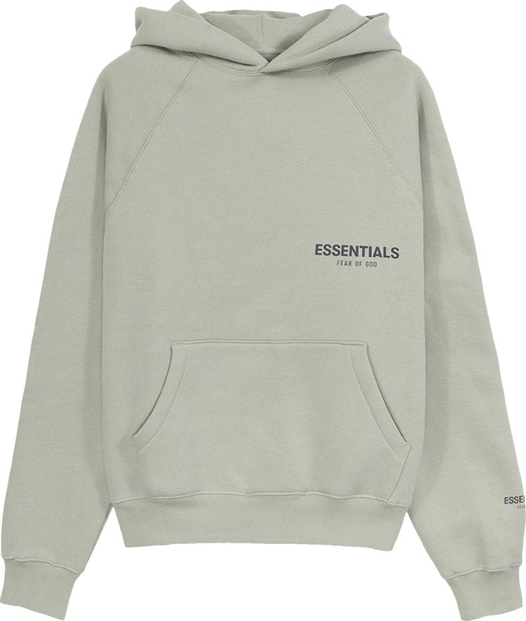 Худи Fear of God Essentials x SSENSE Pullover Hoodie 'Green Concrete', зеленый - фото