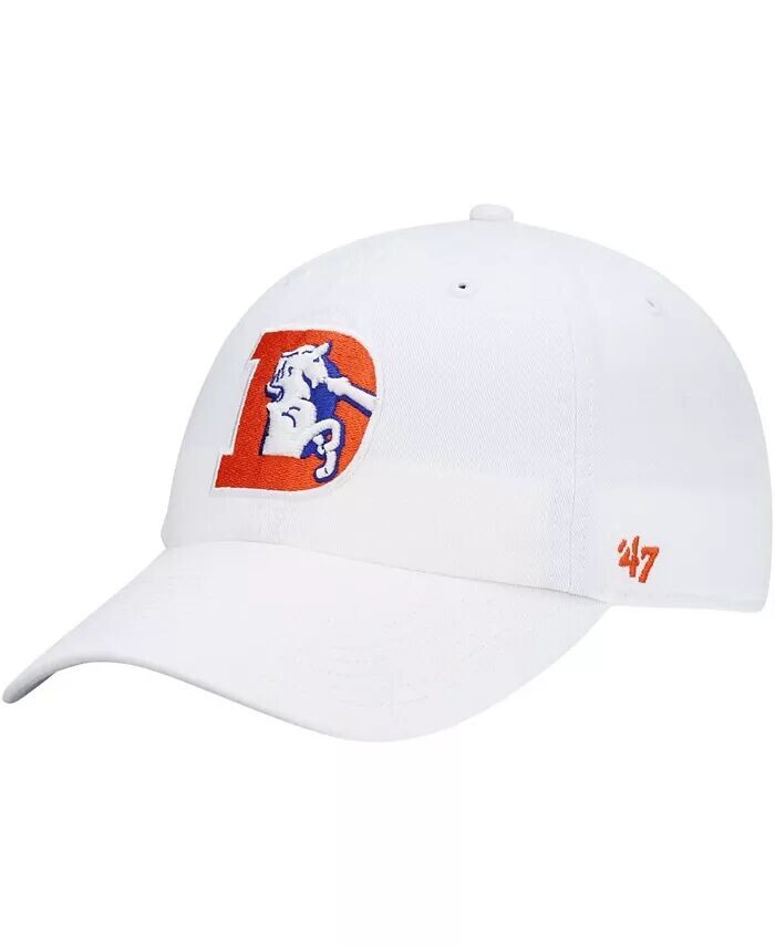 

Мужская белая регулируемая шапка Denver Broncos Clean Up Legacy '47 Brand, белый