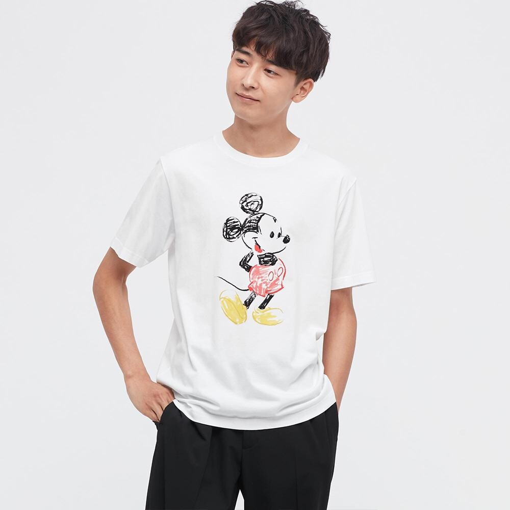 

Футболка с принтом унисекс Uniqlo, белый