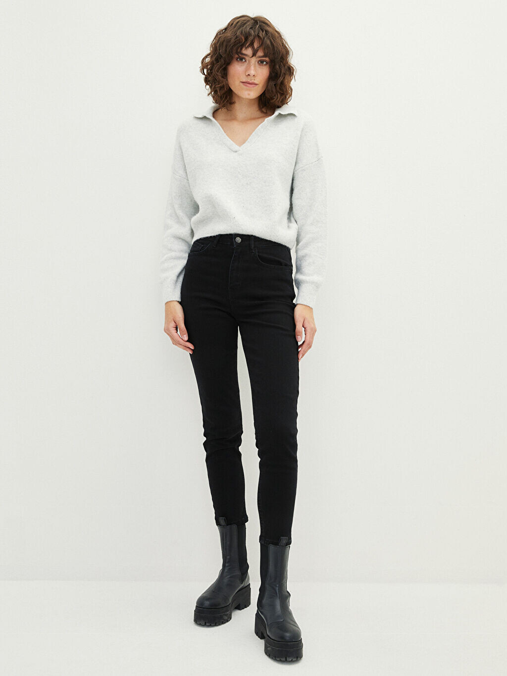 

Зауженные женские джинсы Rodeo с высокой талией и карманами LCW Jeans