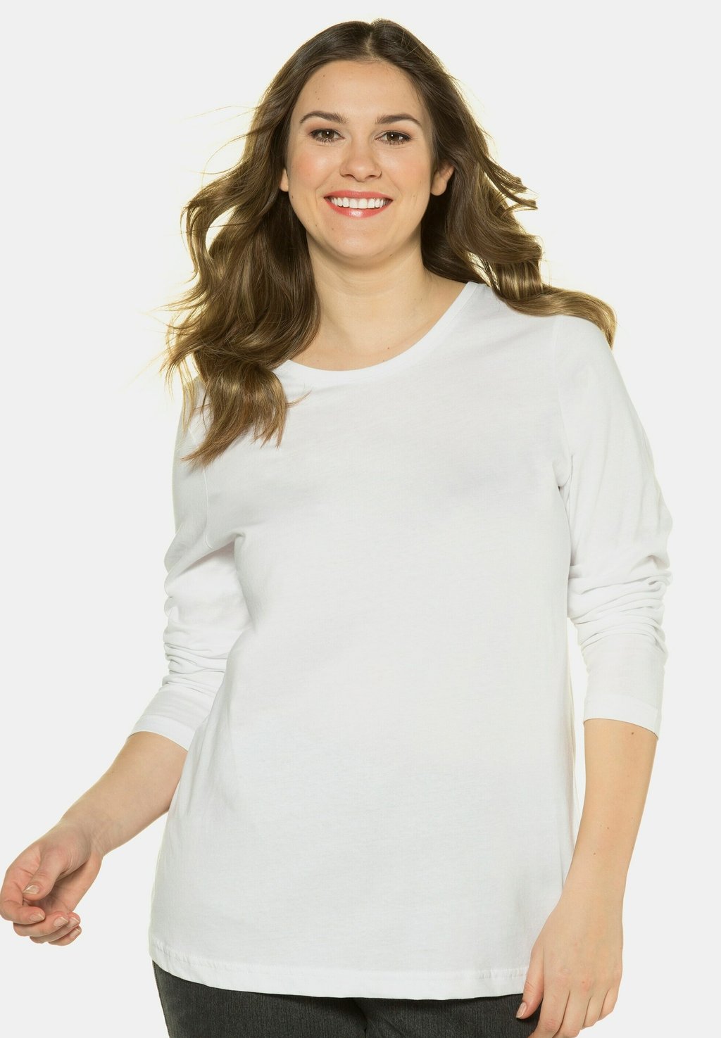 Блузка с длинными рукавами Ulla Popken, белый