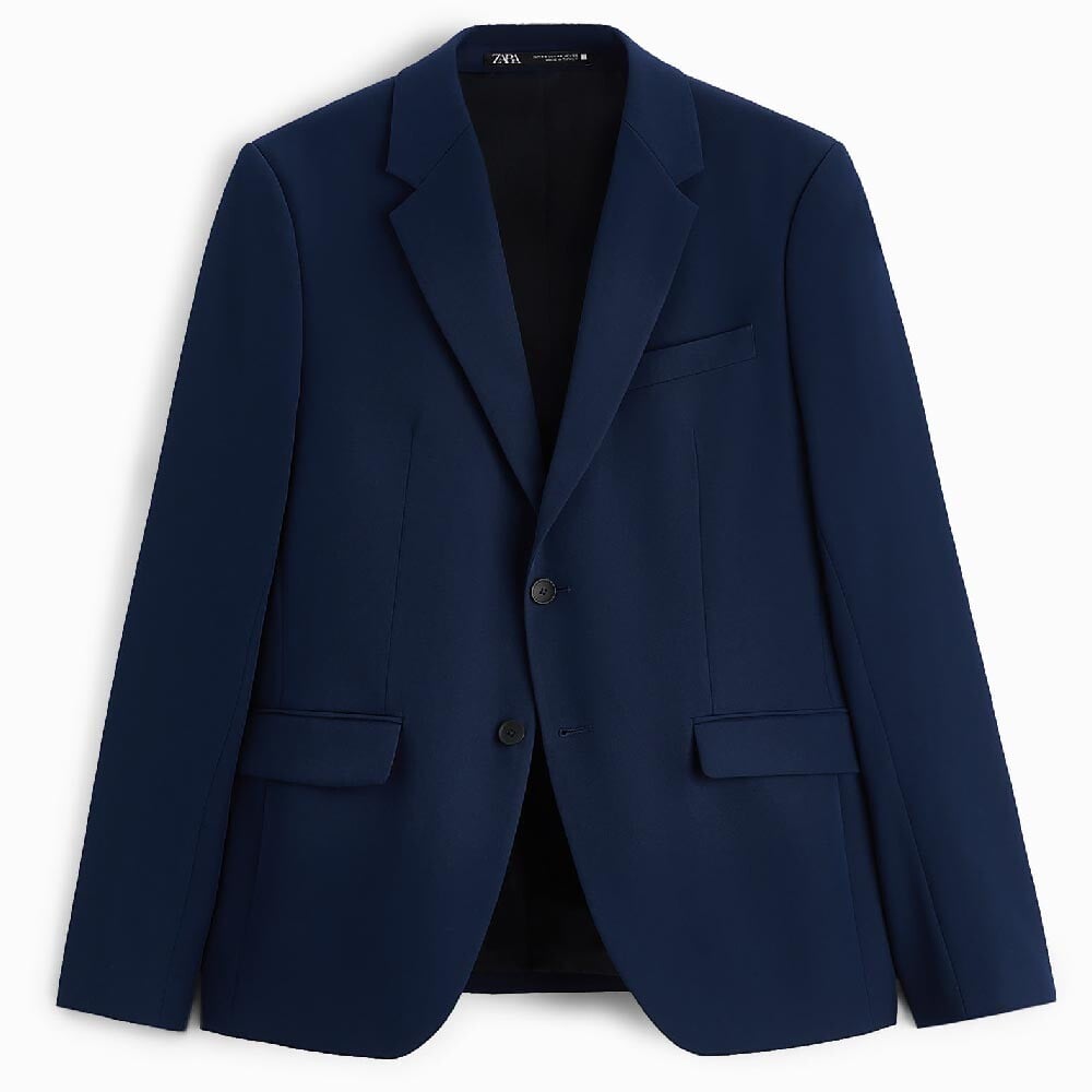 

Пиджак Zara Slim-fit Suit, ярко-синий