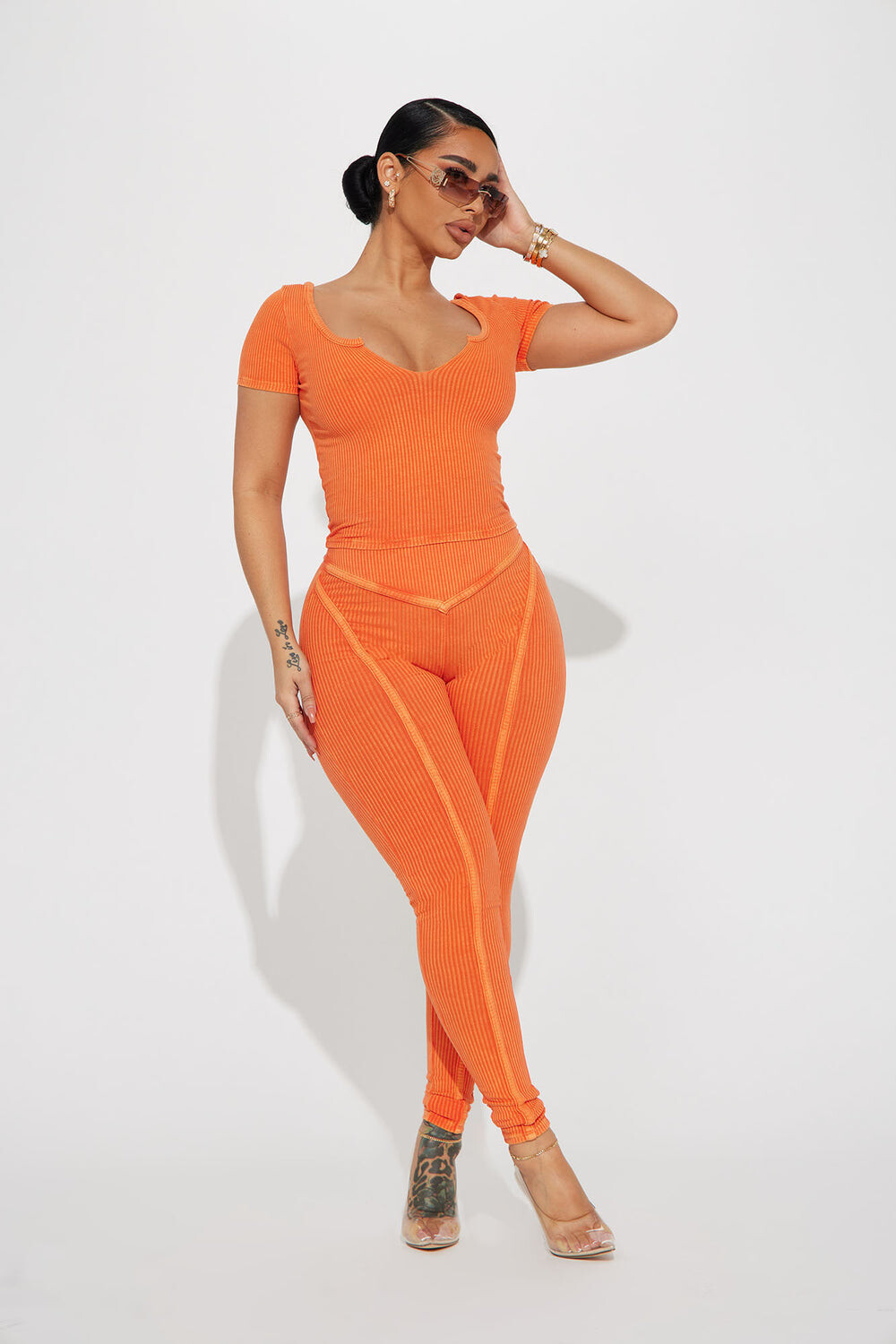 

Леггинсы Fashion Nova TS2449JC44, оранжевый