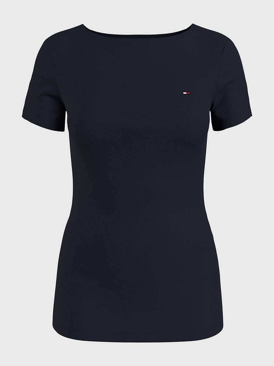 

Футболка Tommy Hilfiger Solid Boatneck Favorite, темно-синий