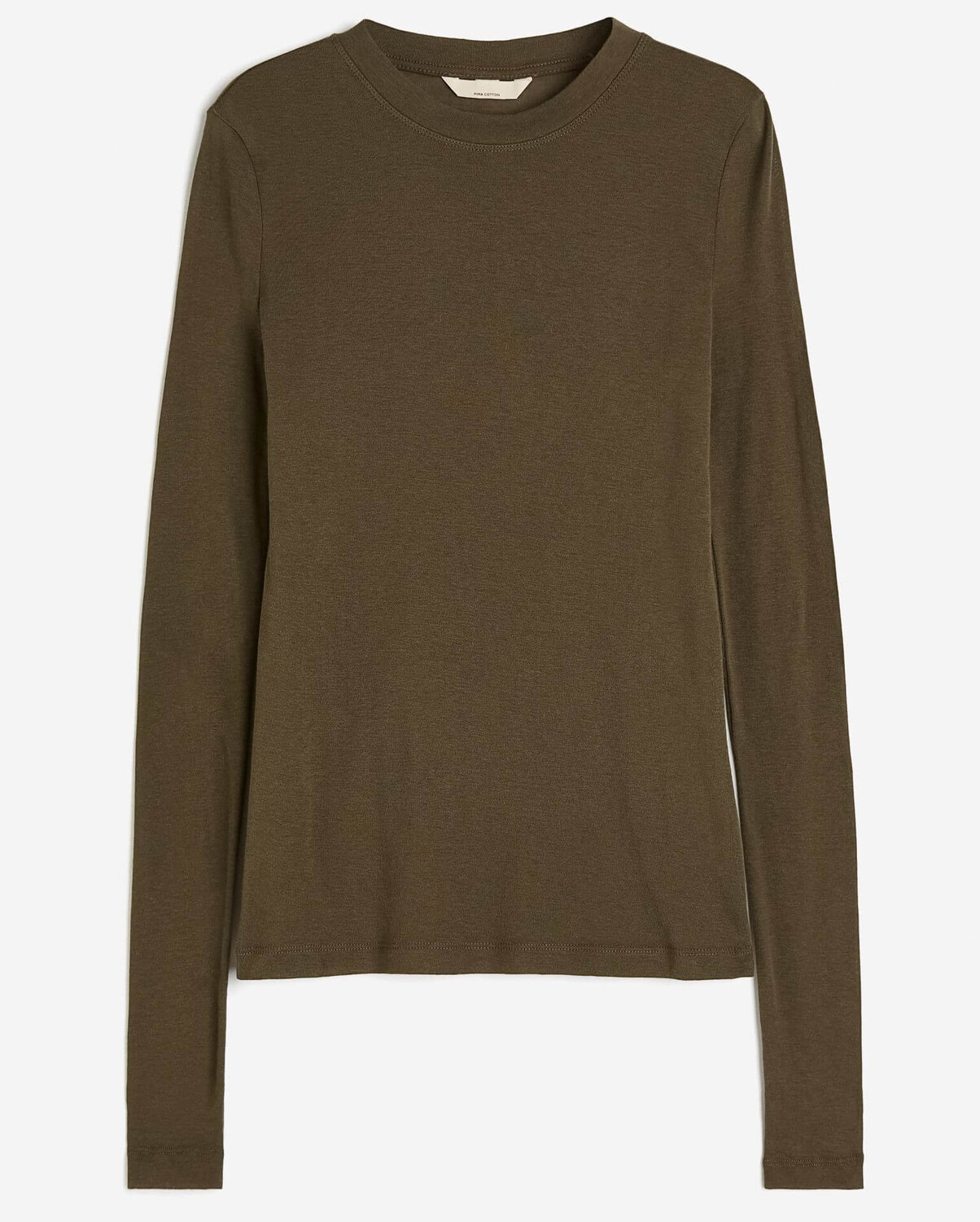 

Лонгслив H&M Pima Cotton Jersey, хаки
