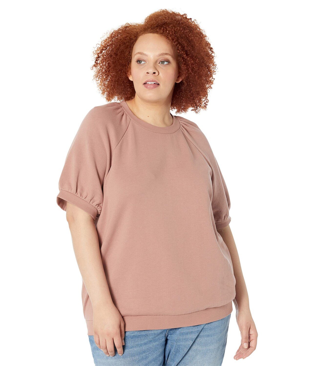 

Худи Madewell, Plus Puff-Sleeve Sweatshirt Tee