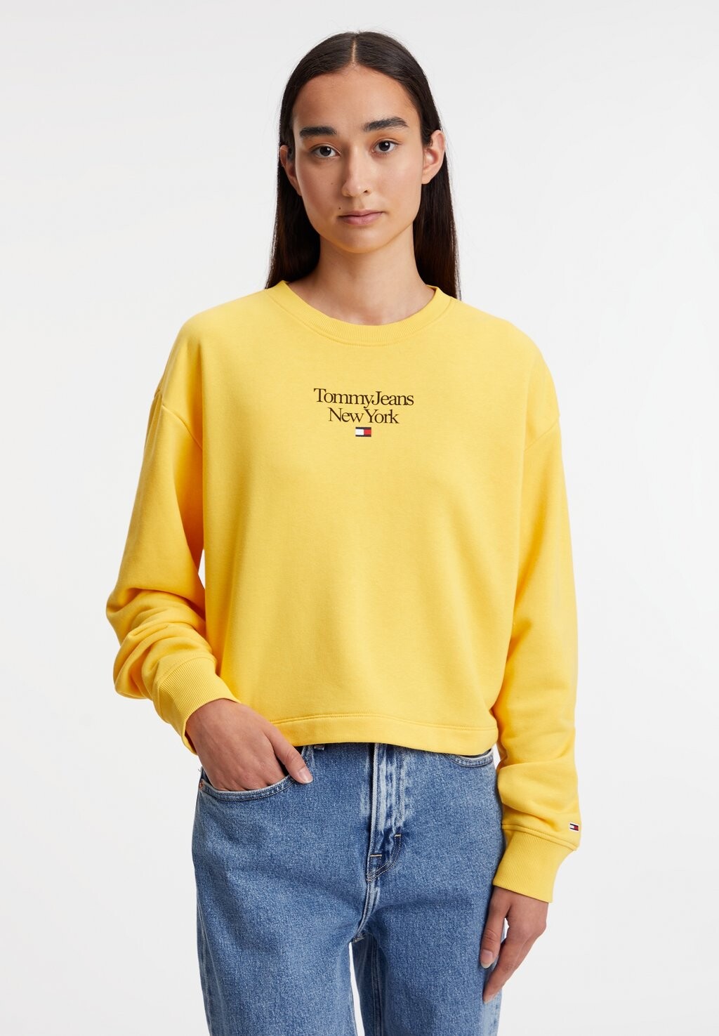 

Толстовка Tommy Jeans Crew, желтый
