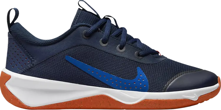 

Кроссовки Nike Omni Multi-Court GS 'Midnight Navy Safety Orange', синий