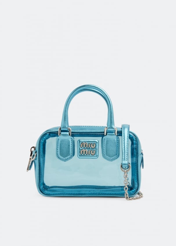

Сумка MIU MIU PVC top handle mini bag, синий