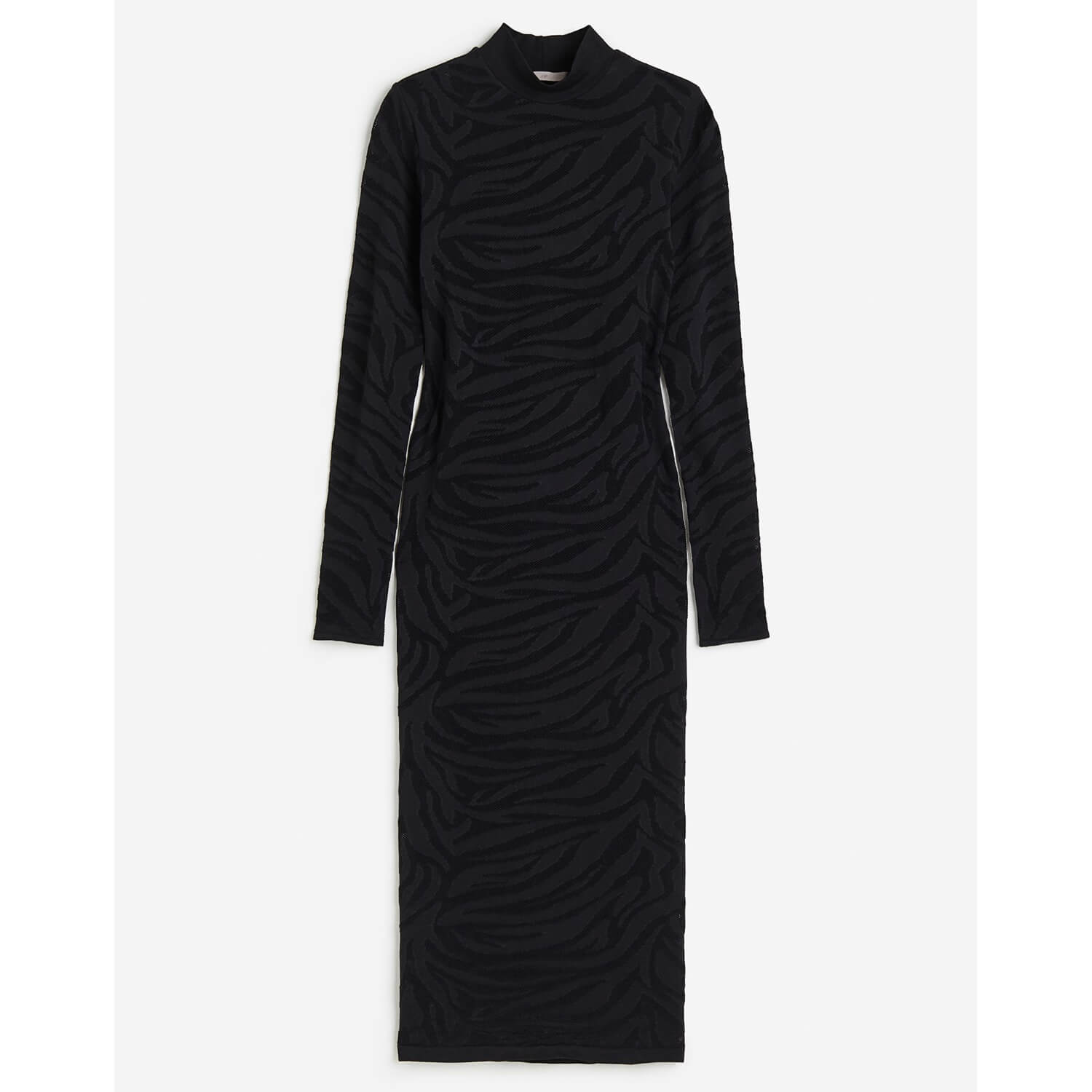 Платье H&M Patterned Mesh, черный
