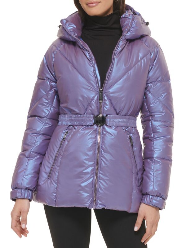 

Пуховик с поясом Guess Purple, Серый