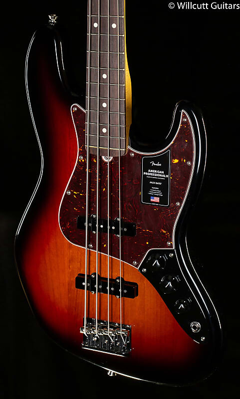 

Бас-гитара Fender American Professional II Jazz, накладка на гриф из палисандра, 3 цвета Sunburst (302) Бас-гитара Jazz Bass