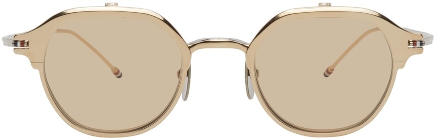 

Золотые солнцезащитные очки TB812 Thom Browne