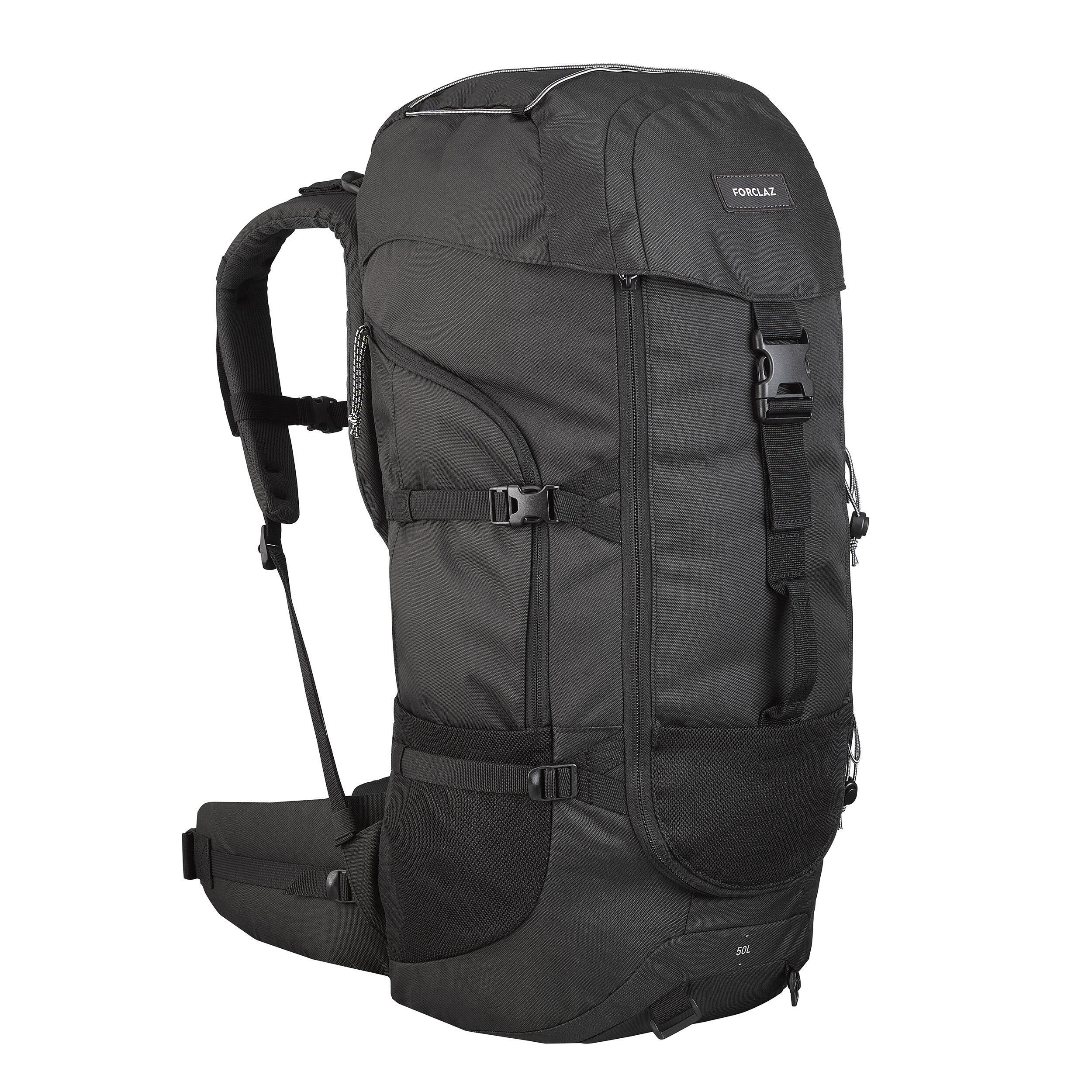 Рюкзак туристический FORCLAZ 50 Forclaz, черный плечевые лямки forclaz для рюкзака mt900 50 10 л мужские серый
