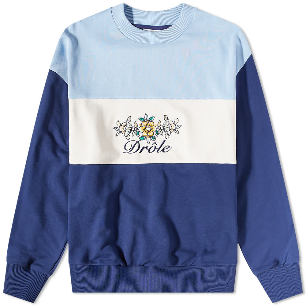 

Толстовка Drôle de Monsieur Floral Logo Crew Sweat, Синий