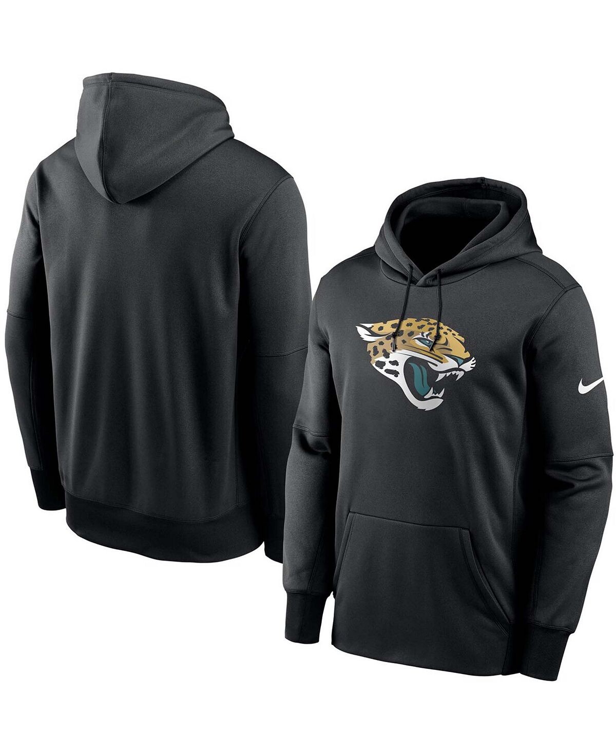 

Мужская черная футболка с капюшоном jacksonville jaguars fan gear primary logo therma performance Nike, черный