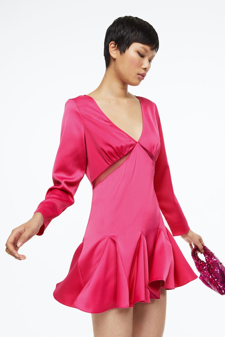 цена Платье из атласного крепа H&M, вишня