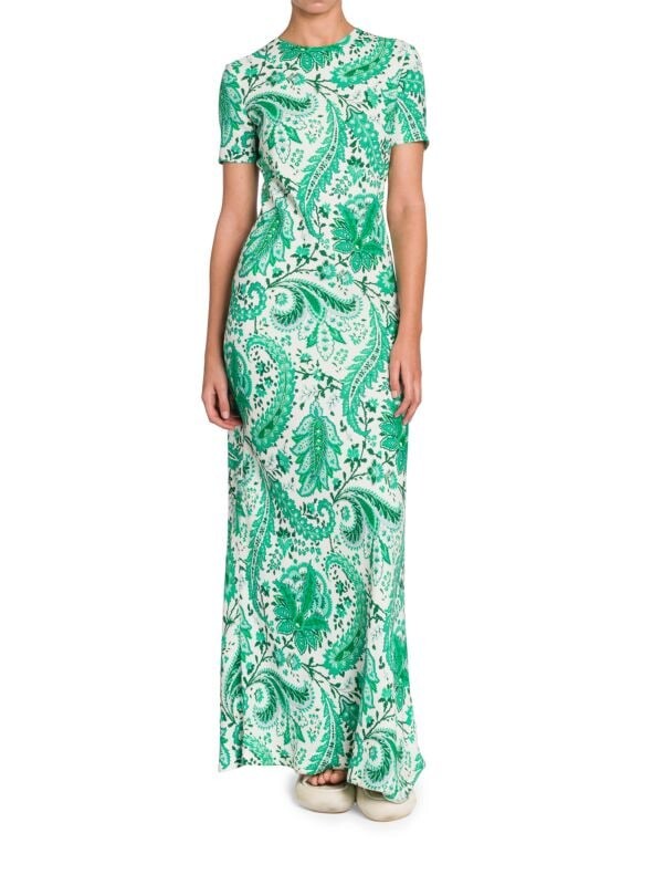 

Солнечное платье с принтом пейсли Etro Green