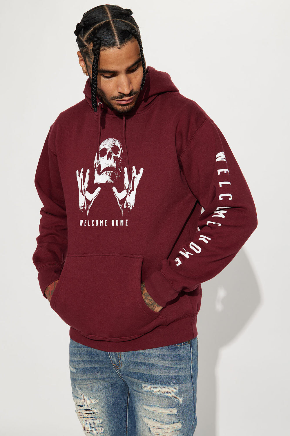 

Худи Fashion Nova TFAF1381, бордовый, Красный