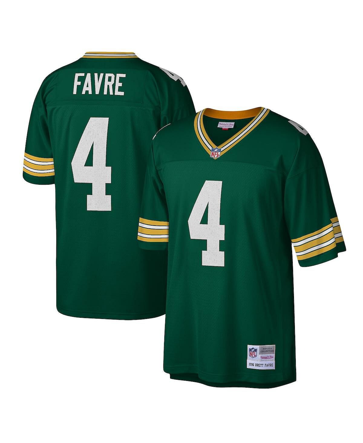 

Реплика мужской джерси brett favre green green bay packers 1996 legacy Mitchell & Ness, зеленый