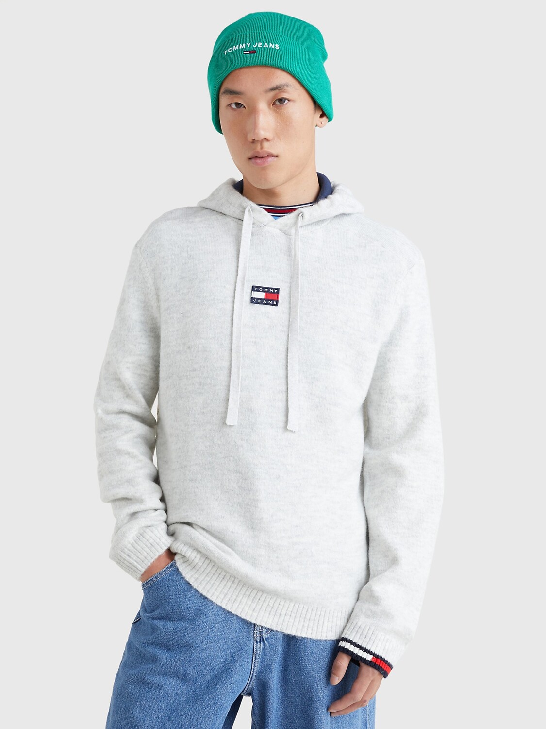 

Свитер с худи облегченного кроя Tommy Hilfiger, серебристо-серый вереск