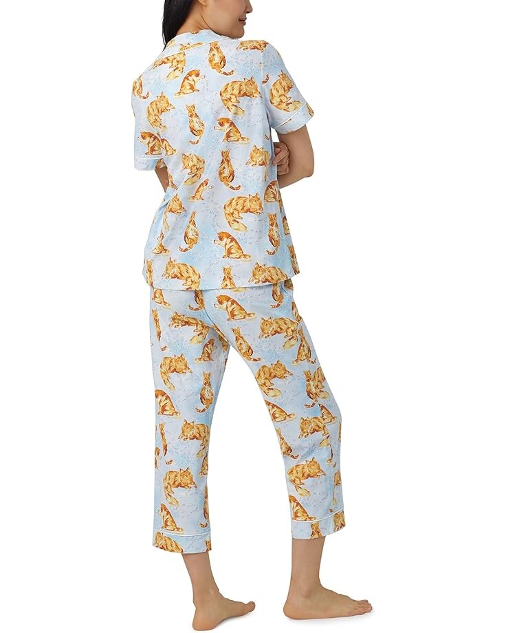 

Пижамный комплект Bedhead PJs Short Sleeve Cropped PJ Set, цвет Fancy Cats
