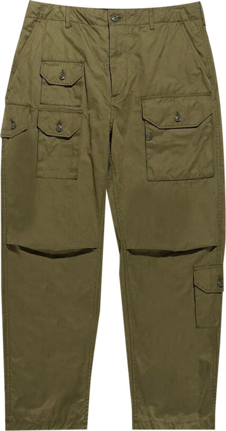 

Брюки Engineered Garments PC Coated Cloth Flight Pant 'Olive', зеленый
