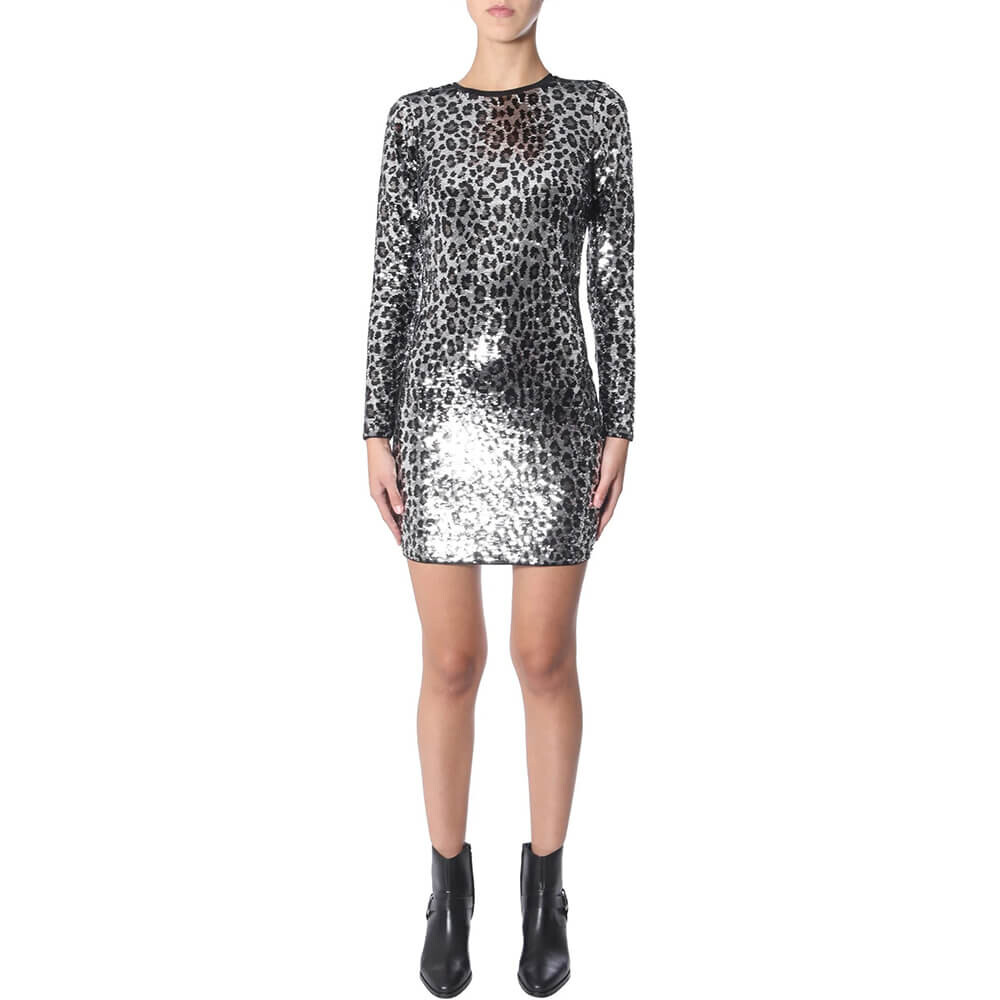 

Платье Michael Kors Leopard, серебристый/черный