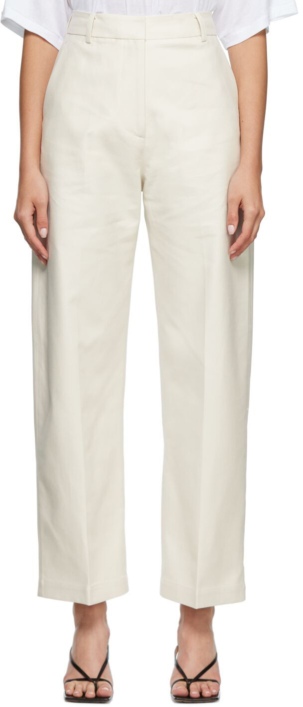 

Брюки Off-White с высокой талией Arch The, Белый