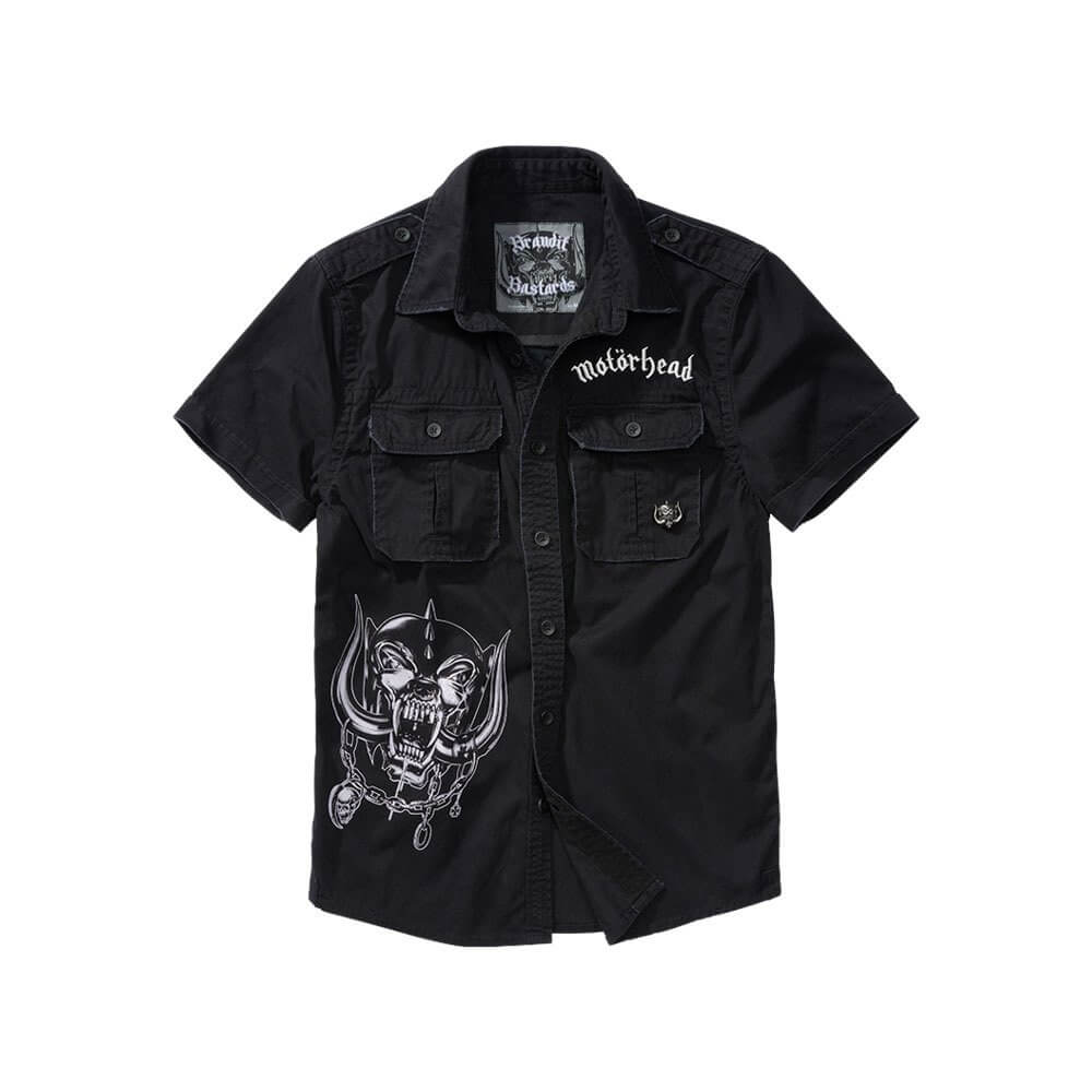 Рубашка с коротким рукавом Brandit Motörhead Vintage, черный цена и фото