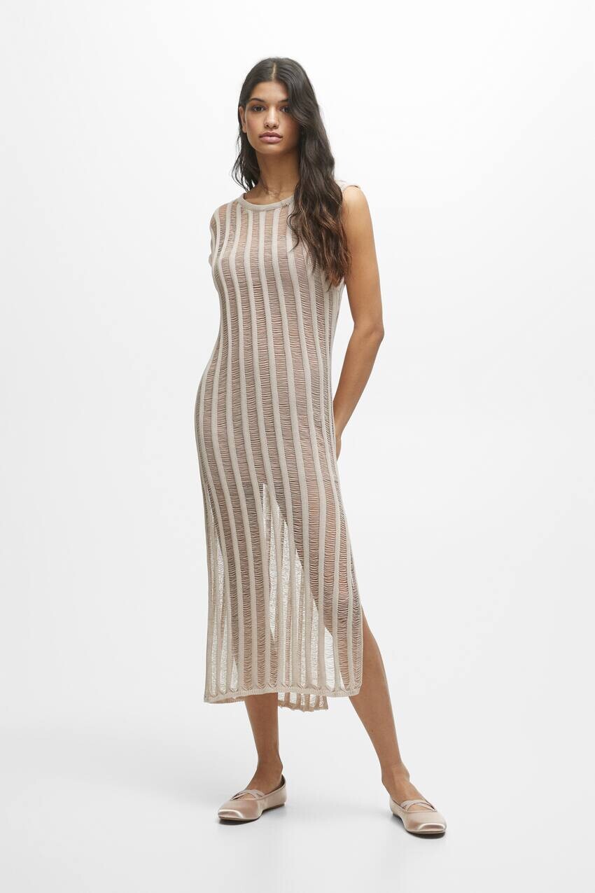 

Открытое трикотажное платье Pull&Bear