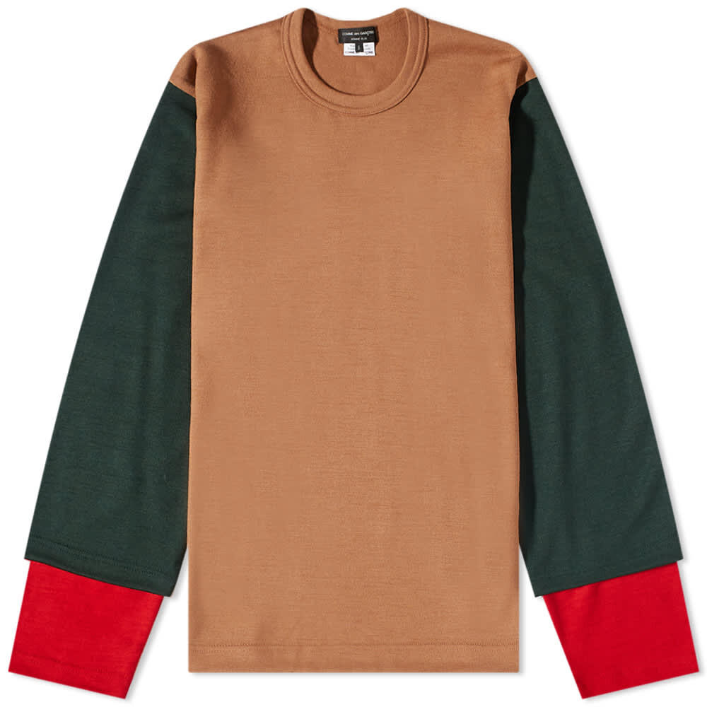 

Футболка Comme des Garçons Homme Plus Long Sleeve Layered Panel Tee