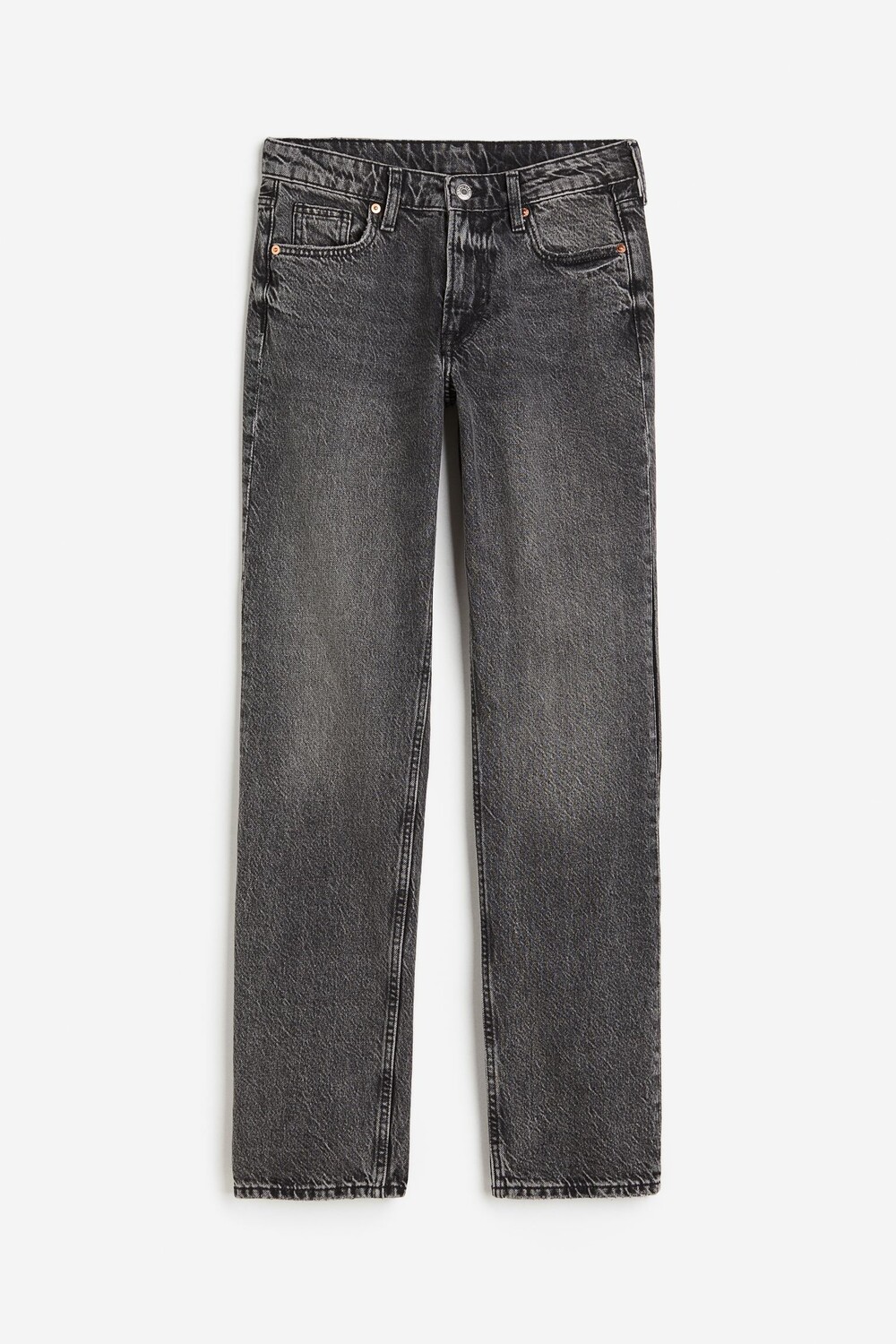 

Джинсы H&M Straight Regular, темно-серый