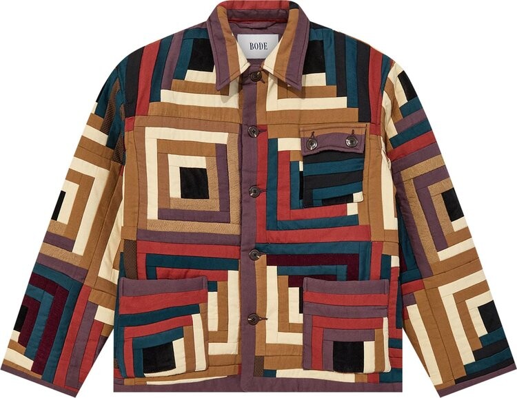 

Куртка Bode Log Cabin Quilted Workwear Jacket 'Multicolor', разноцветный