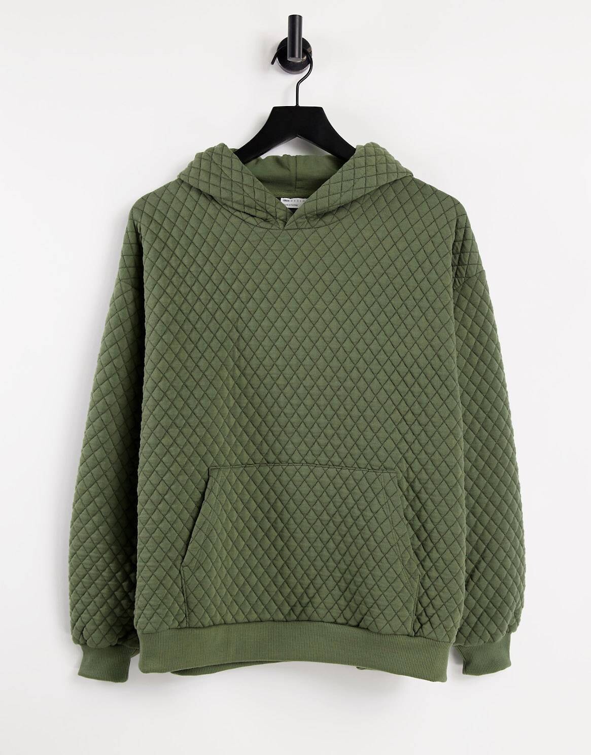 

Стеганая толстовка оверсайз цвета хаки ASOS DESIGN