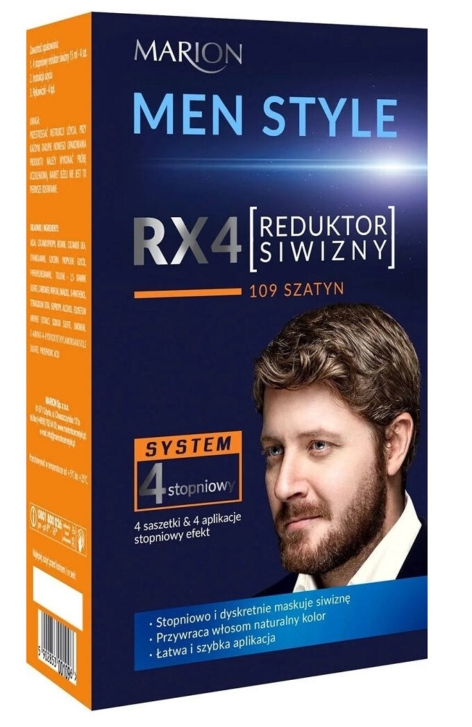 

Marion Men Style RX4 4-ступенчатый разбавитель серый 109 Szatyn 4x15ml